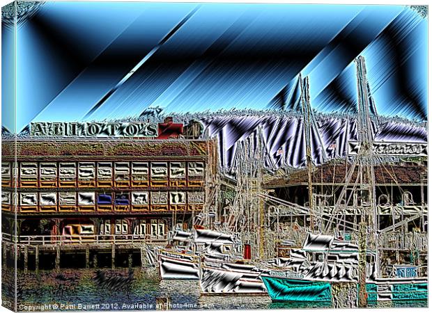 Boats docked in San Francisco Canvas Print by Patti Barrett