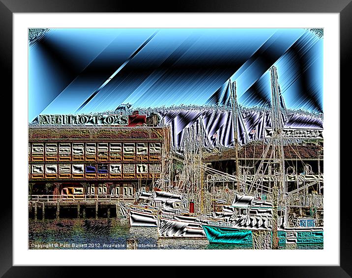 Boats docked in San Francisco Framed Mounted Print by Patti Barrett