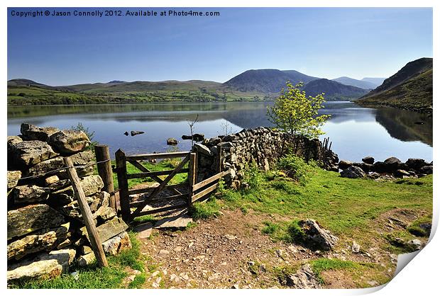 Looking Across Ennerdale Print by Jason Connolly