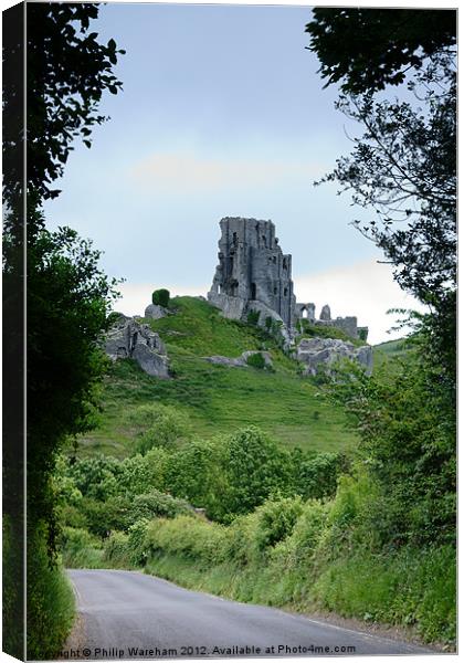 Ruins from the road Canvas Print by Phil Wareham