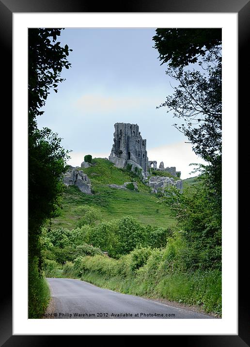 Ruins from the road Framed Mounted Print by Phil Wareham