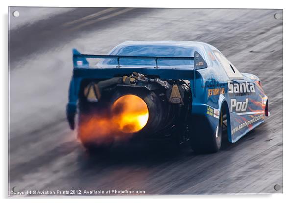 Fireforce jet funny car Acrylic by Oxon Images
