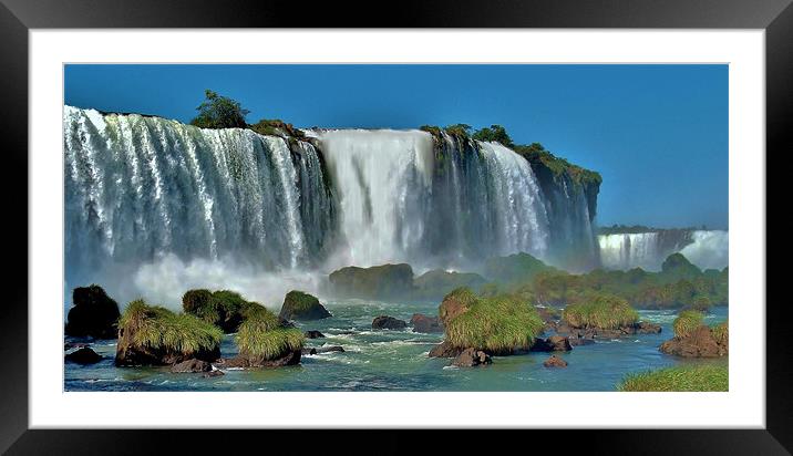 Iguazu Falls. Framed Mounted Print by wendy pearson