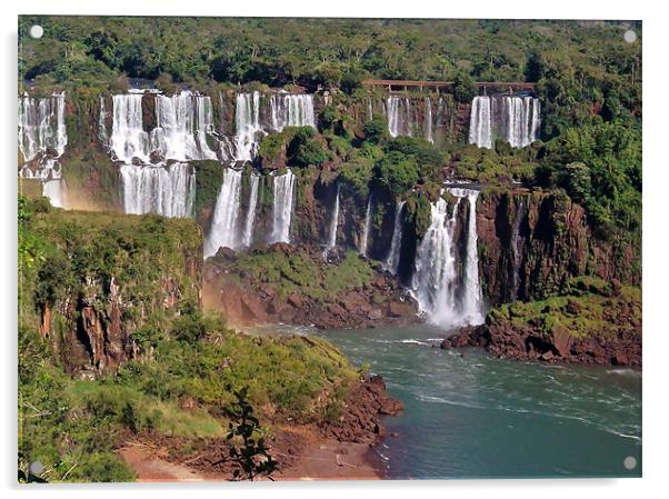 Iguazu River & Falls. Acrylic by wendy pearson