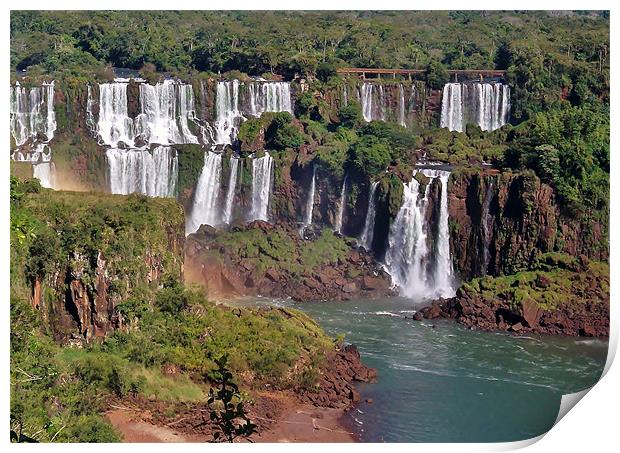 Iguazu River & Falls. Print by wendy pearson