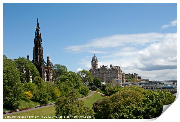 colourful edinburgh Print by allan somerville