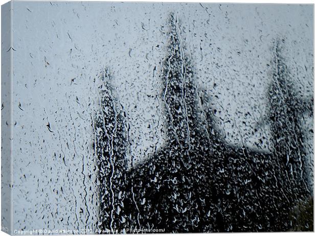 RAIN AGAINST MY WINDOW Canvas Print by David Atkinson