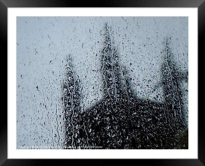 RAIN AGAINST MY WINDOW Framed Mounted Print by David Atkinson