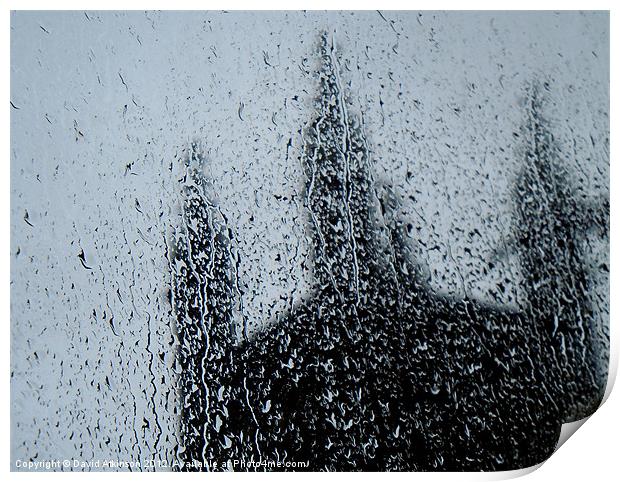 RAIN AGAINST MY WINDOW Print by David Atkinson