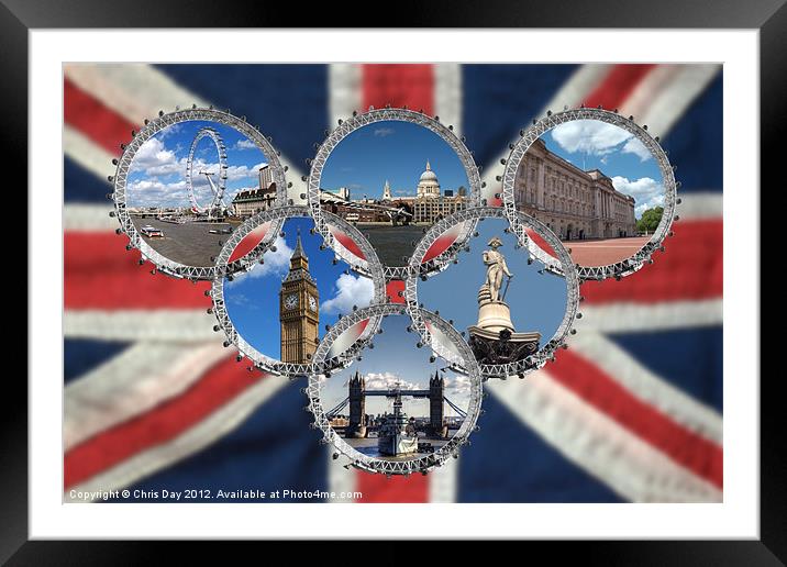 Celebrating London Framed Mounted Print by Chris Day