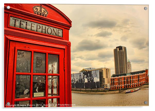 London calling Acrylic by Jasna Buncic