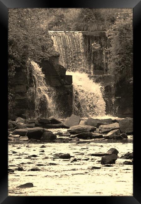 Graig - Neddfwch Falls. Framed Print by Becky Dix