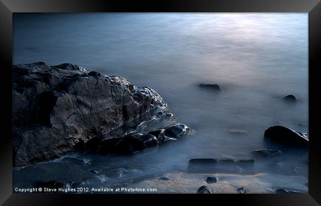 On the Rocks long exposure Framed Print by Steve Hughes