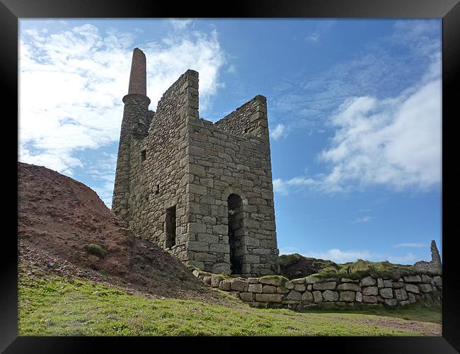 Mine Building Botallack Framed Print by Sandy Dale