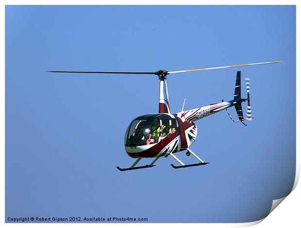 Robinson R44 Raven Helicoptor Print by Robert Gipson