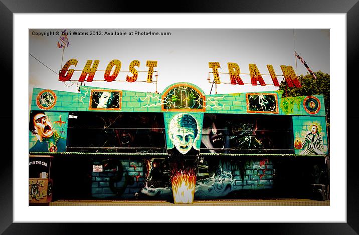Funfair Ghost Train Looking Spooky Framed Mounted Print by Terri Waters