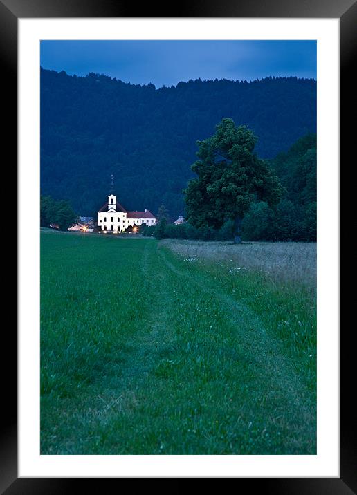 Church of the Annunciation at dusk Framed Mounted Print by Ian Middleton