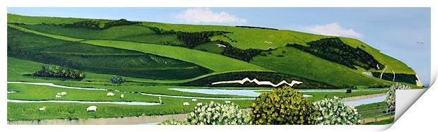 Glorious Cuckmere Valley Print by Roger Stevens