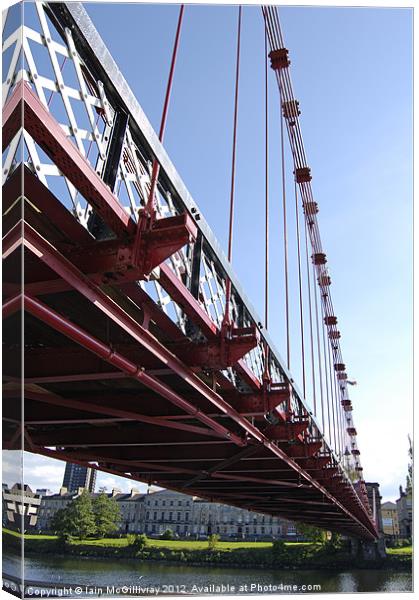 South Portland Street Suspension Bridge Canvas Print by Iain McGillivray
