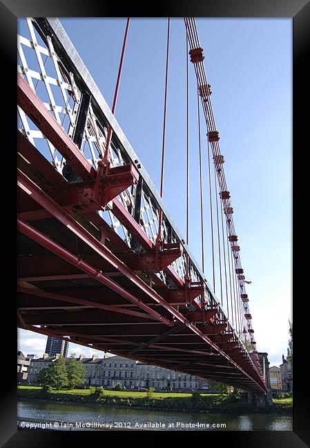 South Portland Street Suspension Bridge Framed Print by Iain McGillivray