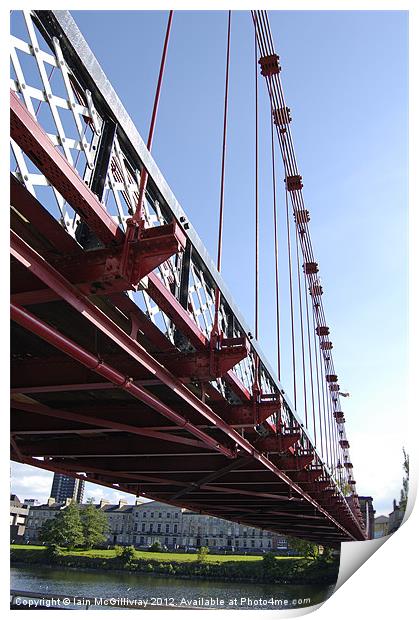 South Portland Street Suspension Bridge Print by Iain McGillivray
