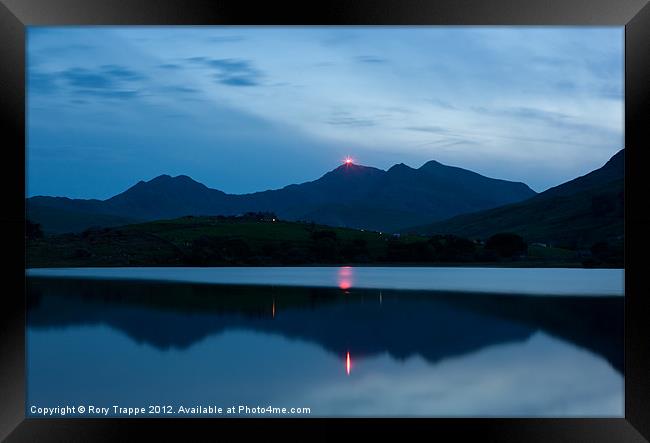 Jubilee Beacon - Snowdon Framed Print by Rory Trappe