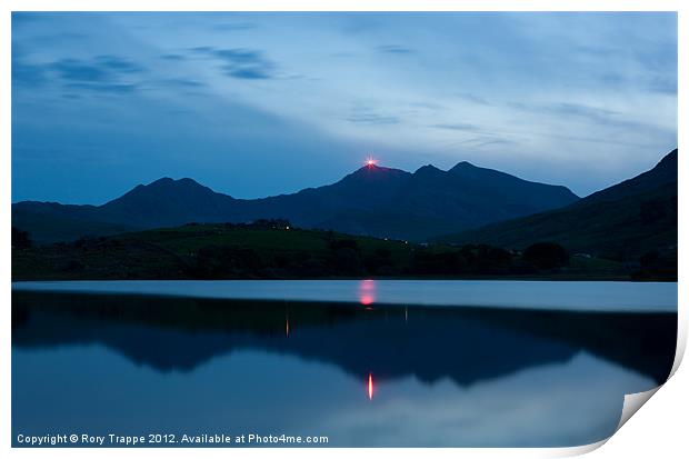 Jubilee Beacon - Snowdon Print by Rory Trappe