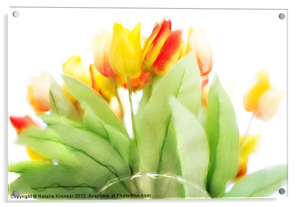 Blurry Blurry Tulips Acrylic by Natalie Kinnear