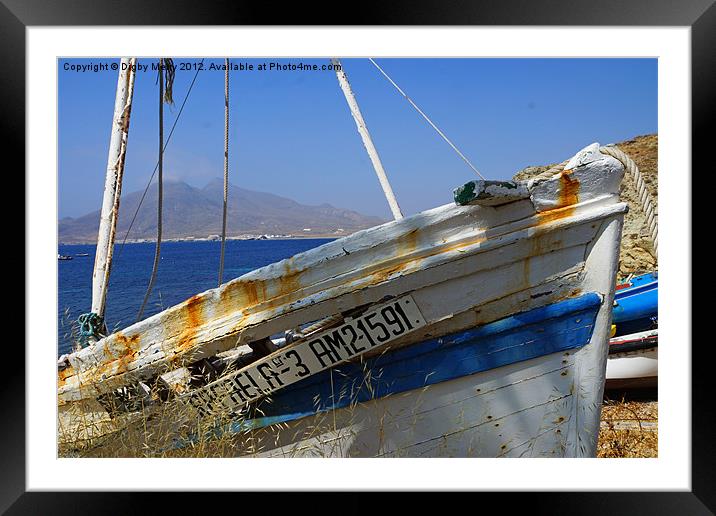 Old Boat in La Isleta Framed Mounted Print by Digby Merry