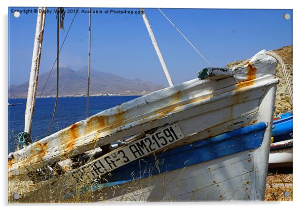 Old Boat in La Isleta Acrylic by Digby Merry