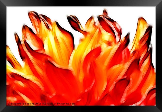 dahlia on fire Framed Print by Jo Beerens