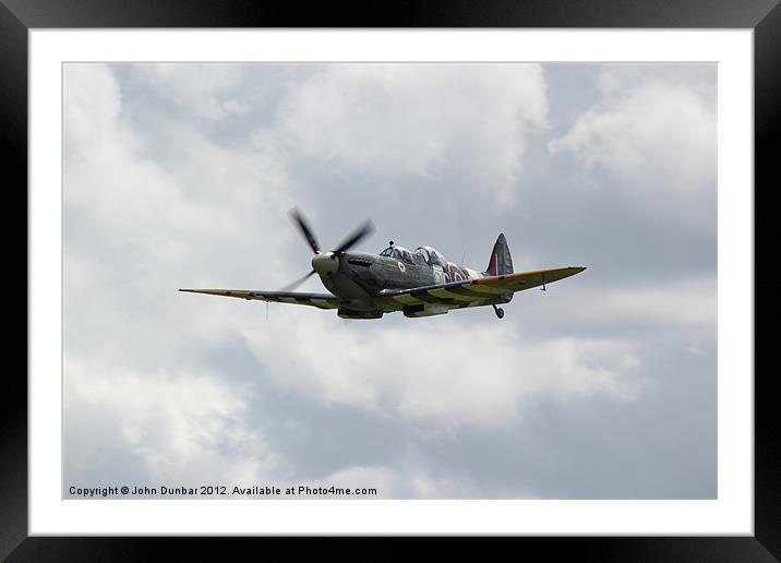 Spitfire Mk9 Framed Mounted Print by John Dunbar