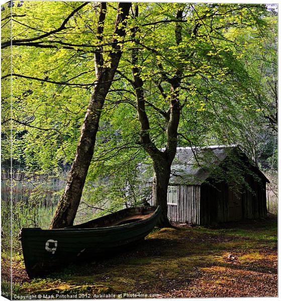 Boat & Boathouse Canvas Print by Mark Pritchard