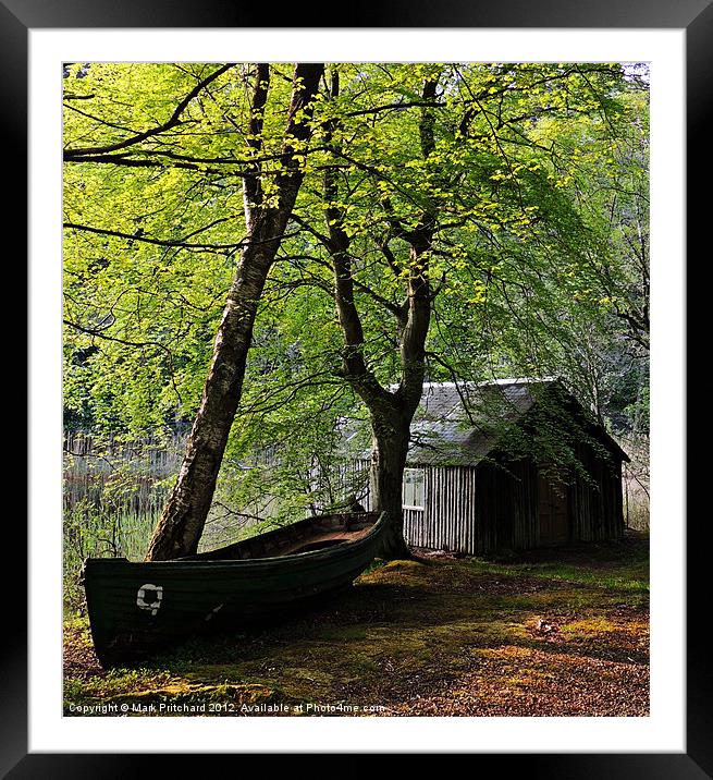 Boat & Boathouse Framed Mounted Print by Mark Pritchard