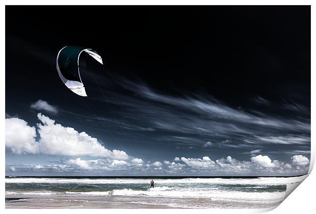 Kite Surfer Print by Paul Appleby