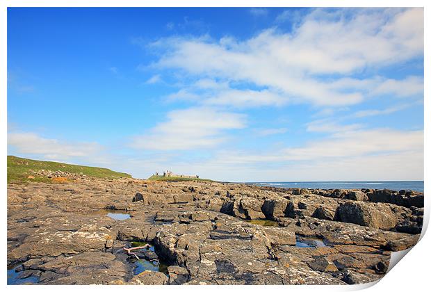 Dunstanburgh Castle from Craster Print by George Cox