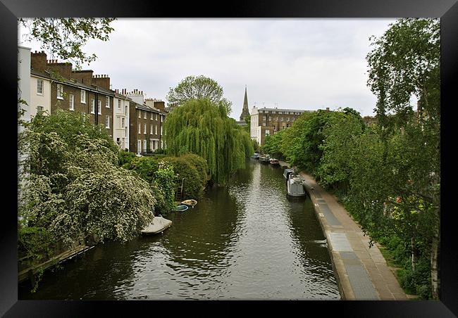 Regents Canal at Primrose Hill Framed Print by graham young