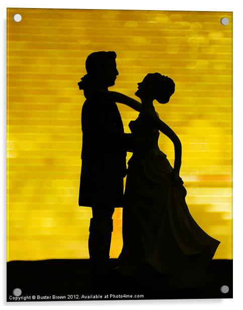Wedding Couple Silhouette Acrylic by Buster Brown
