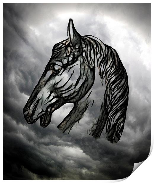 Dark Horse Print by Debra Kelday