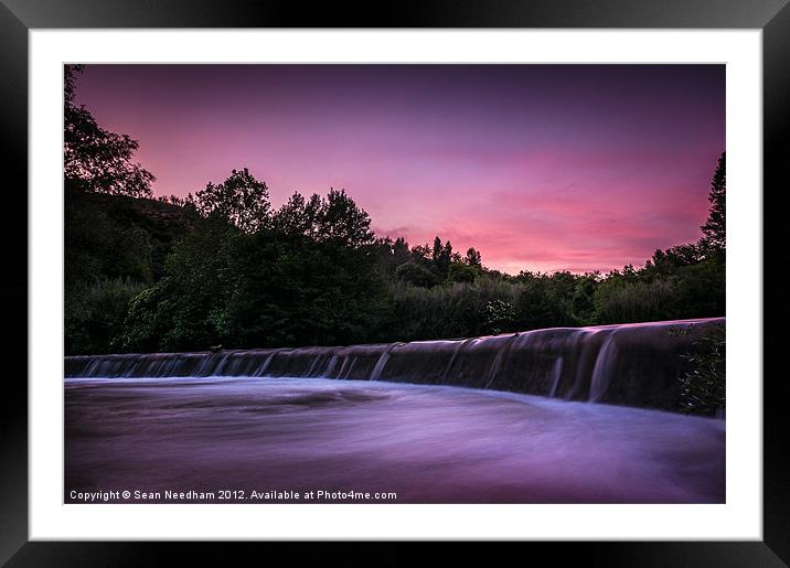 River at sunset (2) Framed Mounted Print by Sean Needham