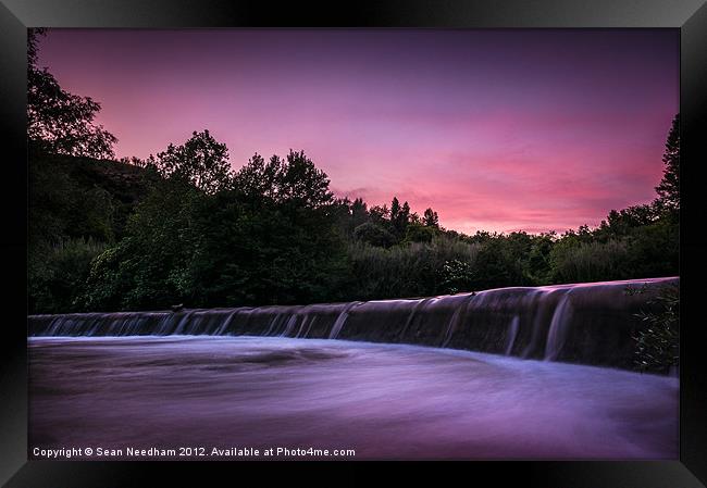 River at sunset (2) Framed Print by Sean Needham