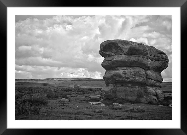 The Eagle Stone, Baslow, Derbyshire Framed Mounted Print by Scott Simpson