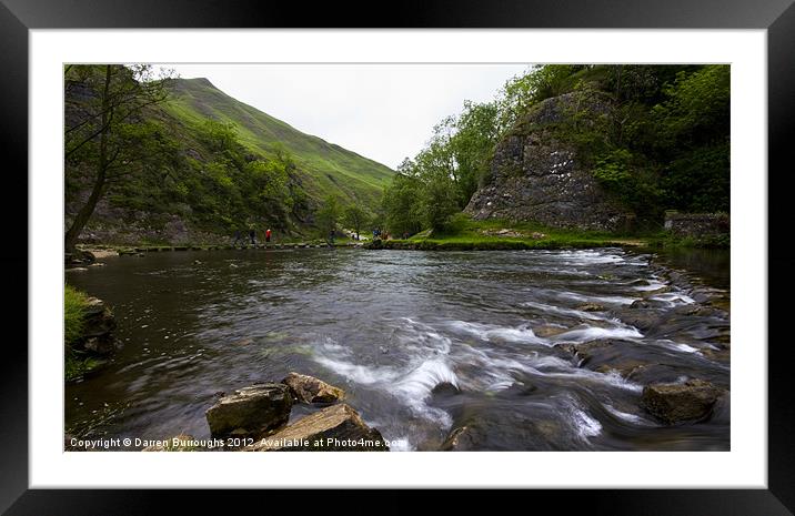Dovedale Flow Framed Mounted Print by Darren Burroughs