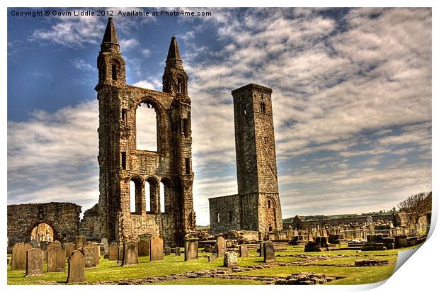 St Andrews Cathedral Print by Gavin Liddle