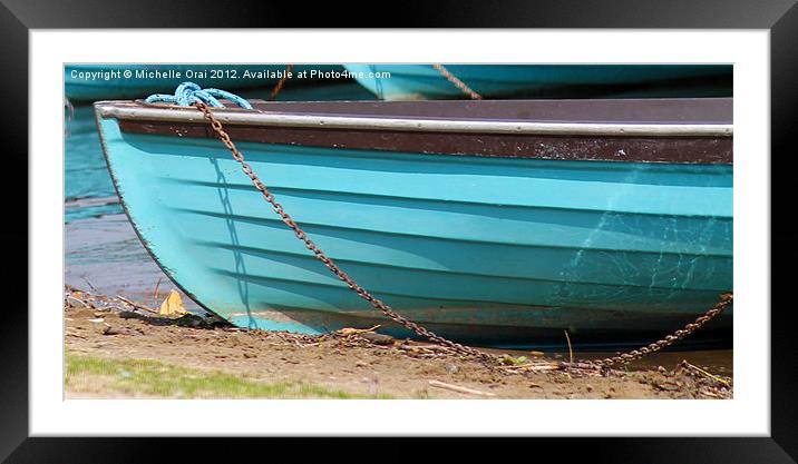 Rowing Boat Framed Mounted Print by Michelle Orai
