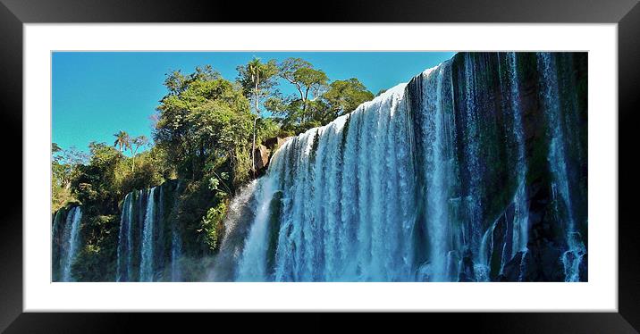Iguazu Falls. Framed Mounted Print by wendy pearson