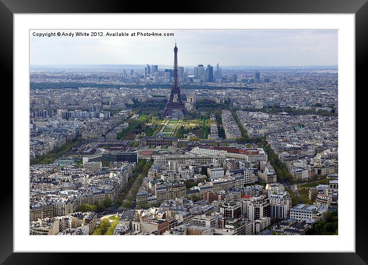 Paris Skyline Framed Mounted Print by Andy White