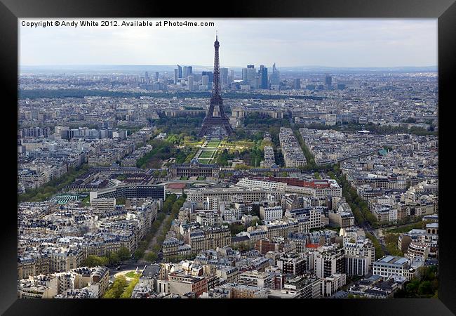 Paris Skyline Framed Print by Andy White