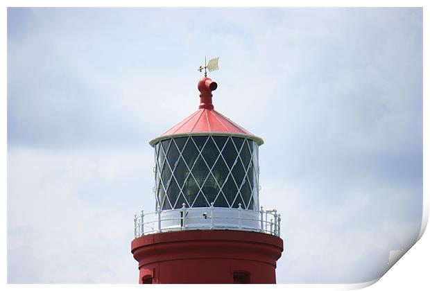 Happisburgh lighthouse Print by dennis brown