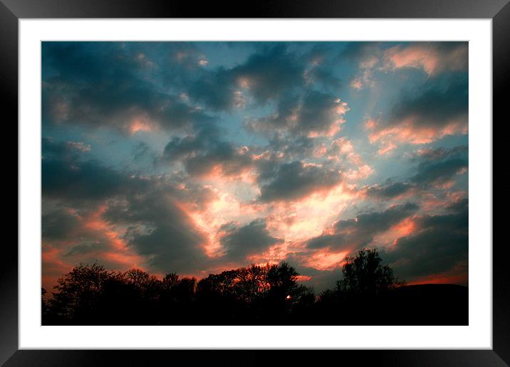 Red Sky at Night Framed Mounted Print by Jessica Poole